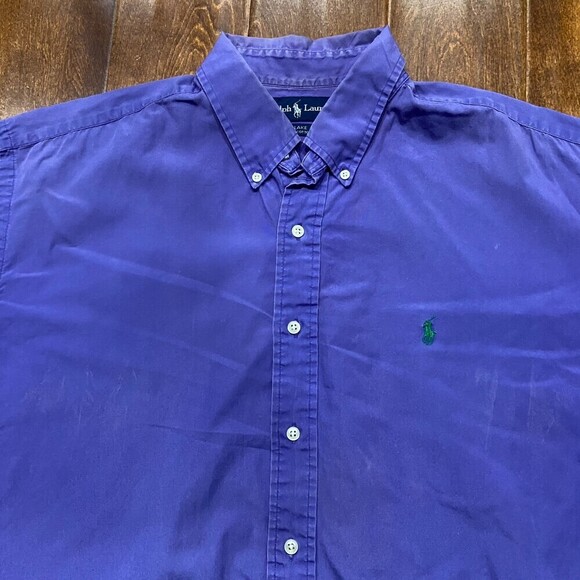 Ralph Lauren Vintage Light Purple Button Down Blake Shirt Men's Size XL - Picture 2 of 7